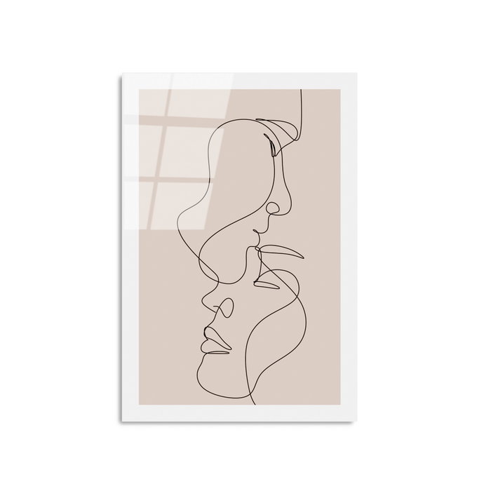 Wallity Cuadro Decorativo de Vidrio Templado Multicolor 30 x 45 cm